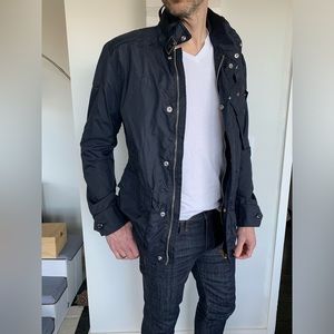 G-Star Men's New w/Tags Nylon Motorcycle Jacket- Navy- Size L